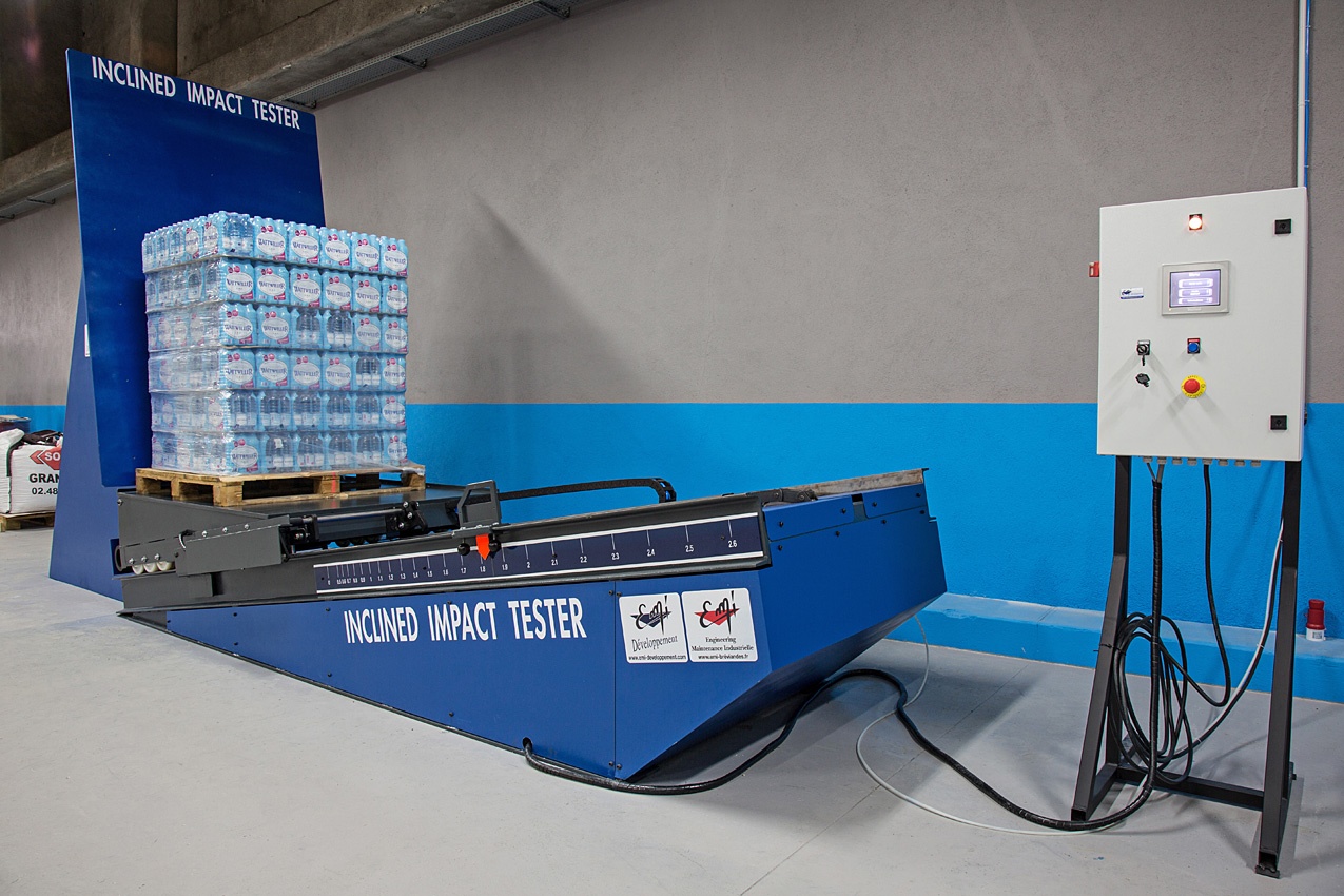 Impact tester for slip sheets, anti slip paper